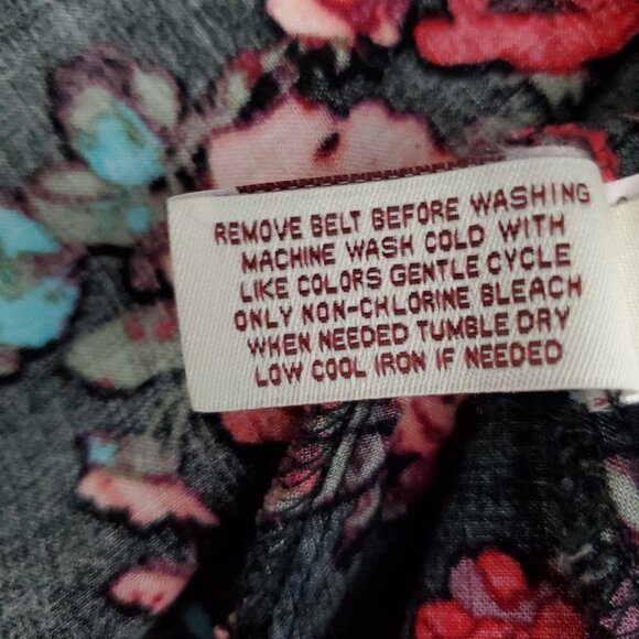 🚨073 Mudd Floral V Neck Black  Mini Dress - Picture 6 of 7